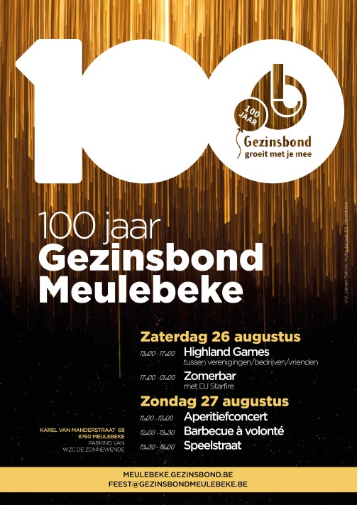 Feest Mee! Affiche 100 jaar Gezinsbond